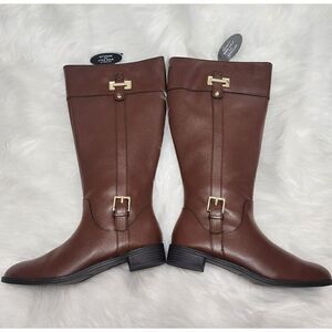 KAREN SCOTT - Size 9.5 M Wide Calf  Women's Deliee2 Riding Boots- Cognac Brown